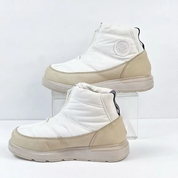 Canada Goose Cypress Puffer Boots Womens Size 6 White Lightweight Warmth - Picture 5 of 16